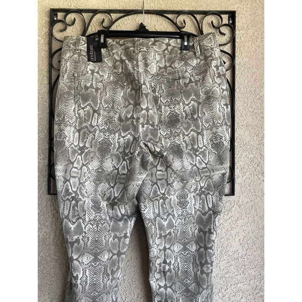 Lane Bryant snake print skinny jeans - size 20 - brown/tan